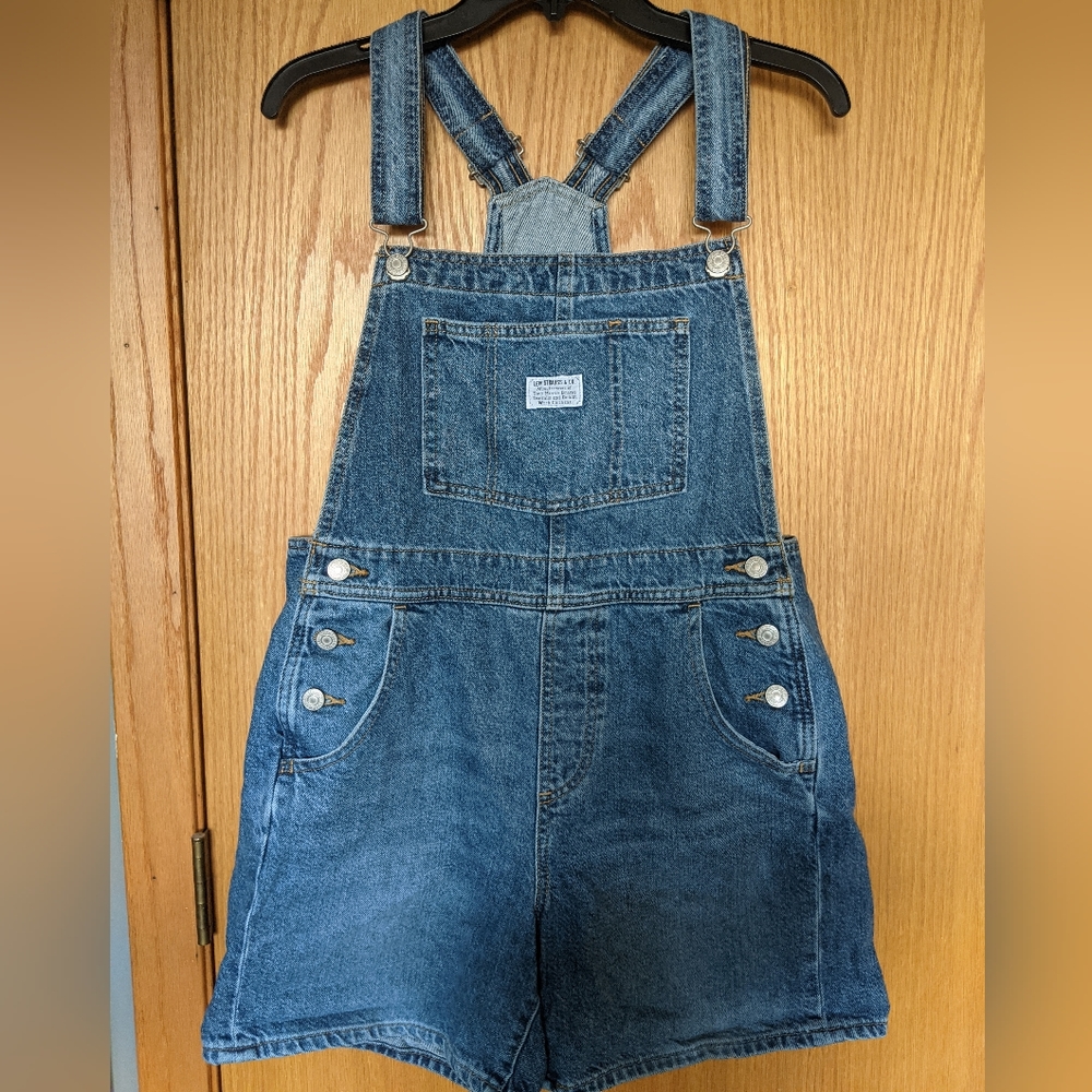 Levi's Vintage Denim Blue Shortalls Size Small